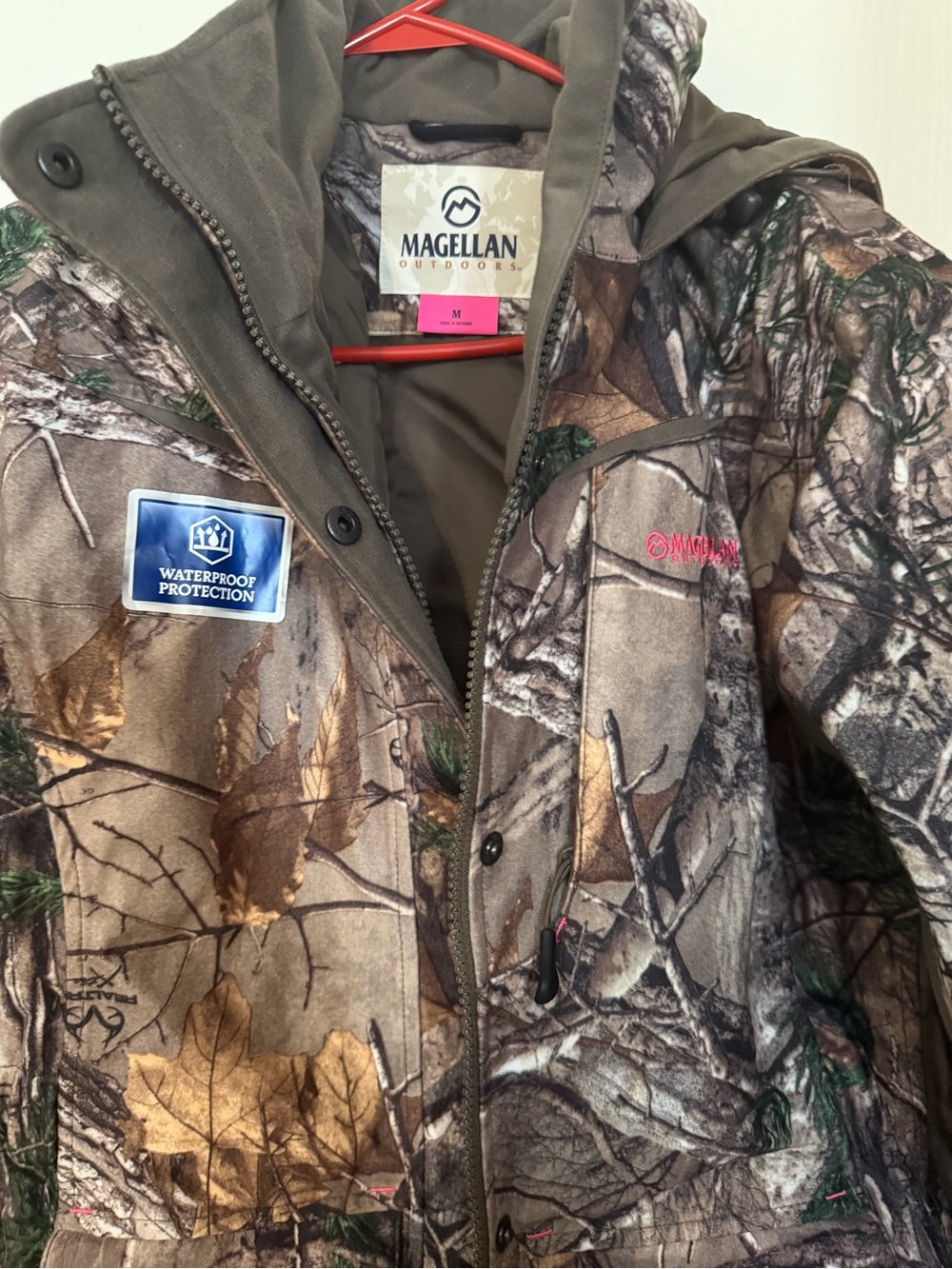 Magellan Outdoors Realtree Camo Field Jacket with Olive Panels